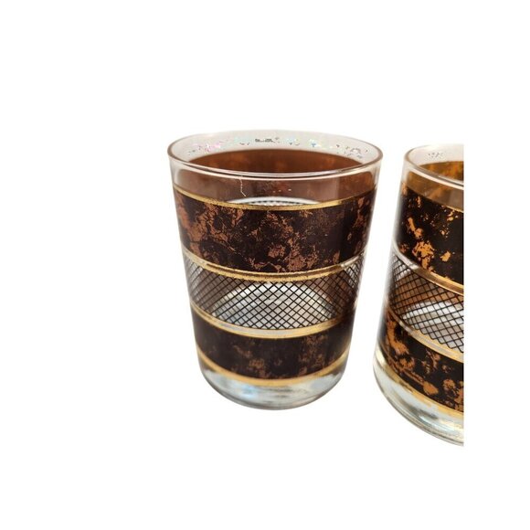 Vintage Georges Briard Double Old Fashioned Glasses Set Of 2 - Picture 7 of 9